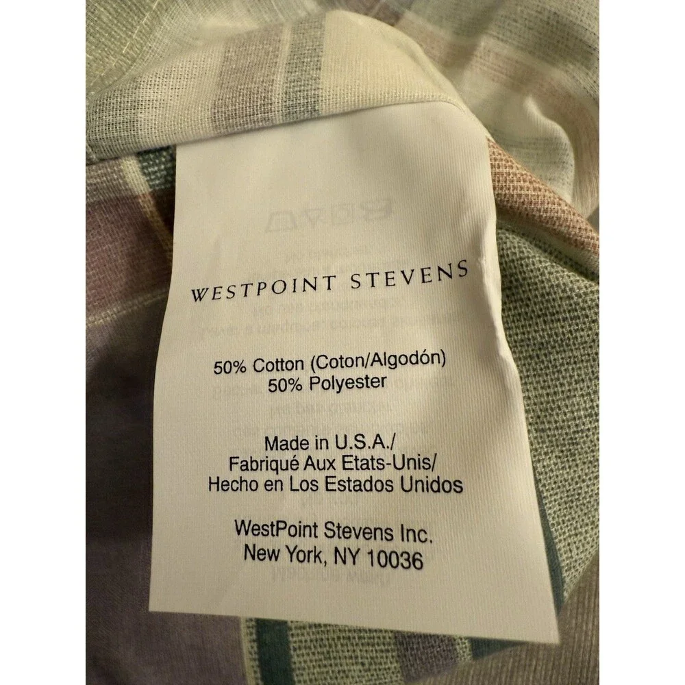 One Pillow Sham Westpoint Stevens MAINSTAYS Purple Grey Navy Plaid 32x26